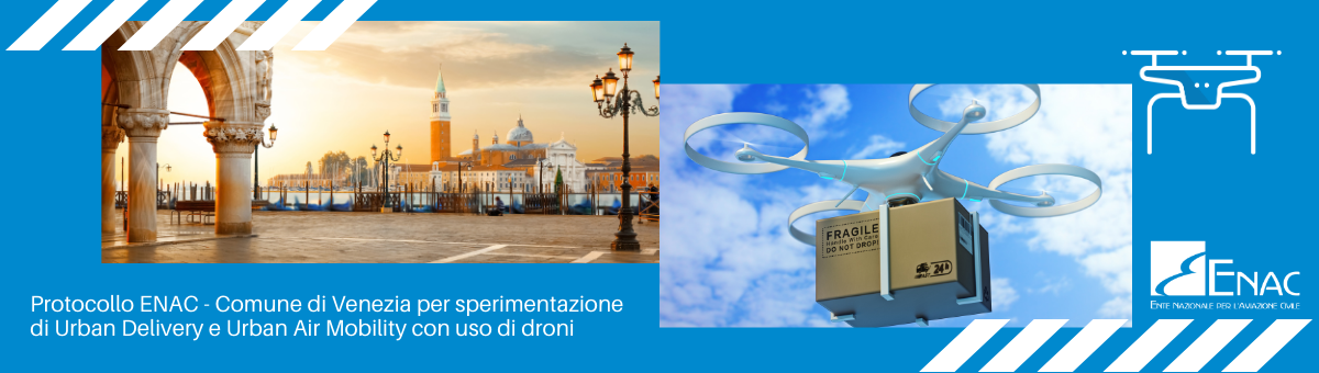 Droni, gondole nel cielo di Venezia