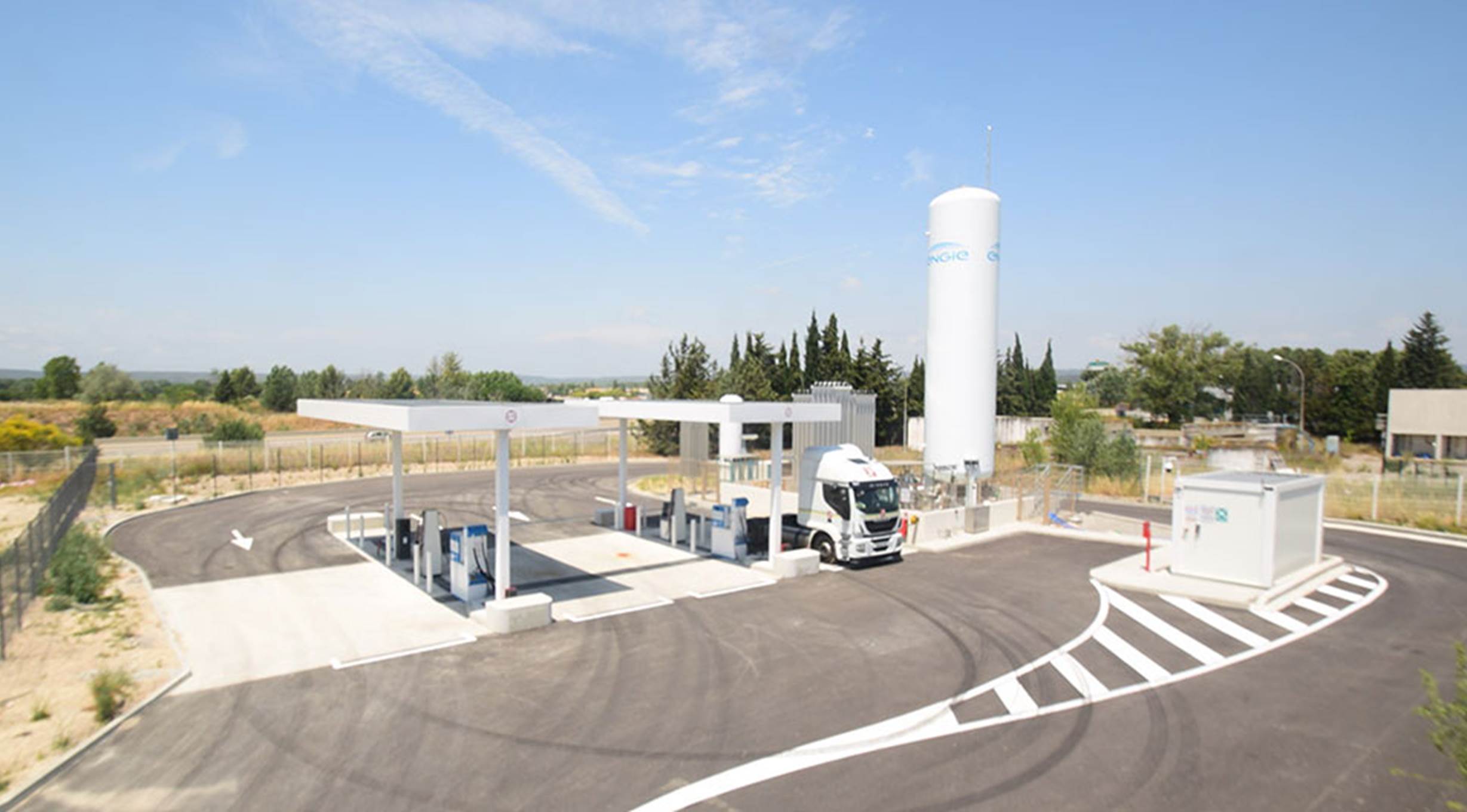 Eighth LNG station by GNVert (Engie Group) in Aix-en-Provence (France)