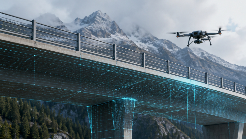 Drones and artificial intelligence on Mont Blanc for infrastructure monitoring
